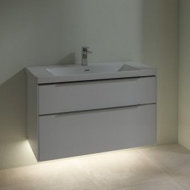 Тумба під раковину Villeroy & Boch Subway 3.0 97,3х57,6 см ДСП/алюміній білий діамант C570L0VE