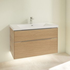 Тумба під раковину Villeroy & Boch Subway 3.0 97,3х57,6 см ДСП/алюміній дуб північний C570L0VJ