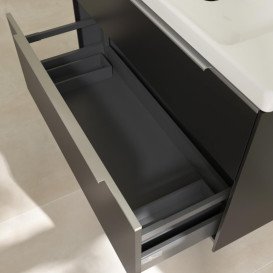 Тумба під раковину Villeroy & Boch Subway 3.0 97,3 х57,6 см ДСП/алюміній чорний вулкан C570L0VL