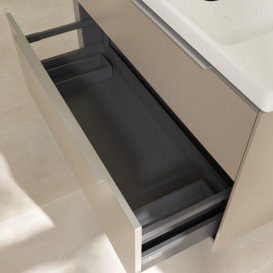 Тумба под раковину Villeroy & Boch Subway 3.0 97,3х57,6 см ДСП/алюминий тауп C570L0VM