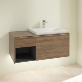 Тумба під раковину Villeroy & Boch Subway 3.0 100х42,3 см ДСП/алюміній дуб аризона C571L0VH