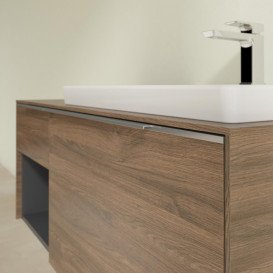 Тумба під раковину Villeroy & Boch Subway 3.0 100х42,3 см ДСП/алюміній дуб аризона C571L0VH