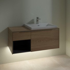 Тумба под раковину Villeroy & Boch Subway 3.0 100х42,3 см ДСП/алюминий дуб северный C571L0VJ