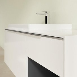 Тумба под раковину Villeroy & Boch Subway 3.0 100х42,3 см ДСП/алюминий белый бриллиант C572L0VE