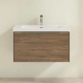 Тумба під раковину Villeroy & Boch Subway 3.0 77,2х42,9 см ДСП/алюміній дуб канзас C573L0RH