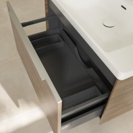 Тумба під раковину Villeroy & Boch Subway 3.0 77,2х42,9 см ДСП/алюміній дуб канзас C573L0RH