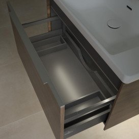 Тумба під раковину Villeroy & Boch Subway 3.0 77,2х42,9 см ДСП/алюміній дуб канзас C573L0RH
