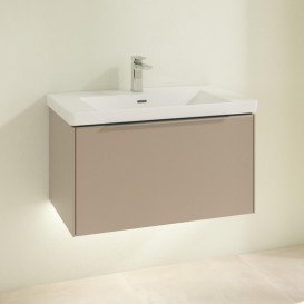 Тумба під раковину Villeroy & Boch Subway 3.0 77,2х42,9 см ДСП/алюміній тауп C573L0VM