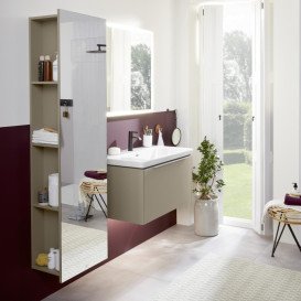 Тумба під раковину Villeroy & Boch Subway 3.0 77,2х42,9 см ДСП/алюміній тауп C573L0VM