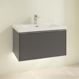Тумба під раковину Villeroy & Boch Subway 3.0 77,2х42,9 см ДСП/алюміній графіт C573L0VR