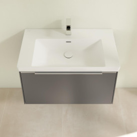 Тумба під раковину Villeroy & Boch Subway 3.0 77,2х42,9 см ДСП/алюміній графіт C573L0VR