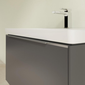 Тумба під раковину Villeroy & Boch Subway 3.0 77,2х42,9 см ДСП/алюміній графіт C573L0VR