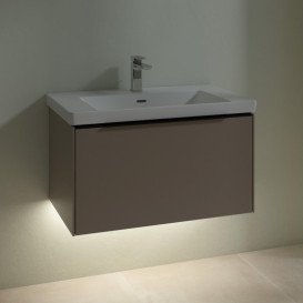 Тумба под раковину Villeroy & Boch Subway 3.0 77,2х42,9 см ДСП/алюминий тауп/черный вулкан C573L1VM