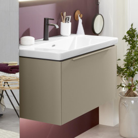 Тумба под раковину Villeroy & Boch Subway 3.0 77,2х42,9 см ДСП/алюминий тауп/монохром C573L2VM