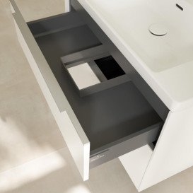 Тумба під раковину Villeroy & Boch Subway 3.0 77,2х57,6 см ДСП/алюміній чистий білий C574L0VF