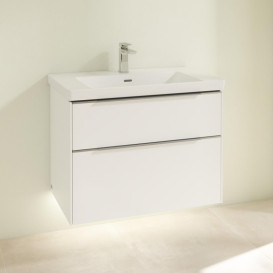 Тумба під раковину Villeroy & Boch Subway 3.0 77,2х57,6 см ДСП/алюміній чистий білий C574L0VF