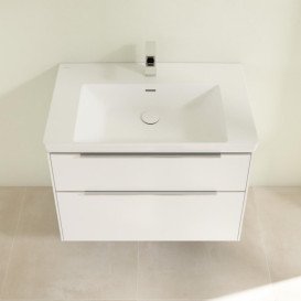 Тумба під раковину Villeroy & Boch Subway 3.0 77,2х57,6 см ДСП/алюміній чистий білий C574L0VF