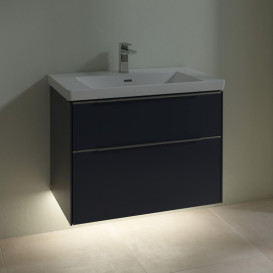 Тумба под раковину Villeroy & Boch Subway 3.0 77,2х57,6 см ДСП/алюминий морской синий C574L0VQ