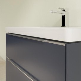 Тумба под раковину Villeroy & Boch Subway 3.0 77,2х57,6 см ДСП/алюминий морской синий C574L0VQ