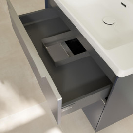 Тумба под раковину Villeroy & Boch Subway 3.0 77,2х57,6 см ДСП/алюминий морской синий C574L0VQ