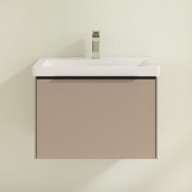 Тумба под раковину Villeroy & Boch Subway 3.0 62,2х42,9 см ДСП/алюминий тауп/черный вулкан C575L1VM