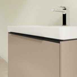 Тумба под раковину Villeroy & Boch Subway 3.0 62,2х42,9 см ДСП/алюминий тауп/черный вулкан C575L1VM