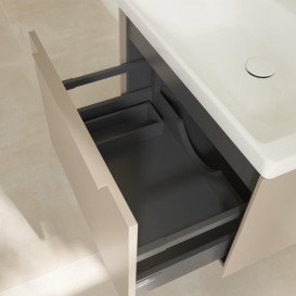 Тумба под раковину Villeroy & Boch Subway 3.0 62,2х42,9 см ДСП/алюминий тауп/монохром C575L2VM