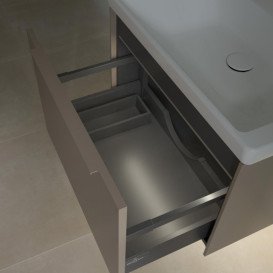 Тумба под раковину Villeroy & Boch Subway 3.0 62,2х42,9 см ДСП/алюминий тауп/монохром C575L2VM