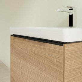 Тумба под раковину Villeroy & Boch Subway 3.0 57,2х42,9 см ДСП/алюминий дуб северный/черный вулкан C577L1VJ