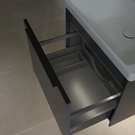 Тумба під раковину Villeroy & Boch Subway 3.0 57,2х42,9 см ДСП/алюміній морський синій/чорний вулкан C577L1VQ