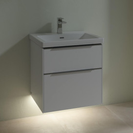 Тумба під раковину Villeroy & Boch Subway 3.0 57,2х57,6 см ДСП/алюміній чистий білий C578L0VF