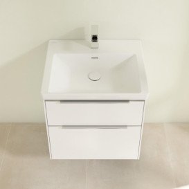 Тумба під раковину Villeroy & Boch Subway 3.0 57,2х57,6 см ДСП/алюміній чистий білий C578L0VF