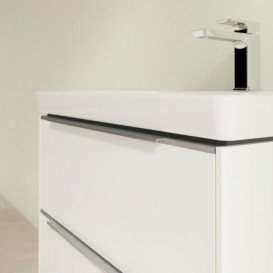 Тумба під раковину Villeroy & Boch Subway 3.0 57,2х57,6 см ДСП/алюміній чистий білий C578L0VF