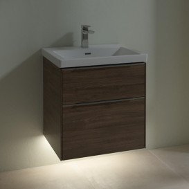 Тумба під раковину Villeroy & Boch Subway 3.0 57,2х57,6 см ДСП/алюміній дуб аризона C578L0VH