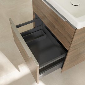 Тумба під раковину Villeroy & Boch Subway 3.0 57,2х57,6 см ДСП/алюміній дуб аризона C578L0VH