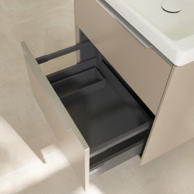 Тумба під раковину Villeroy & Boch Subway 3.0 57,2х57,6 см ДСП/алюміній тауп C578L0VM