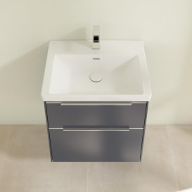 Тумба под раковину Villeroy & Boch Subway 3.0 57,2х57,6 см ДСП/алюминий морской синий C578L0VQ