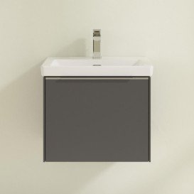 Тумба под раковину Villeroy & Boch Subway 3.0 52,3х42,9 см ДСП/алюминий графит C579L0VR