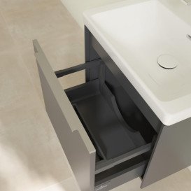 Тумба под раковину Villeroy & Boch Subway 3.0 52,3х42,9 см ДСП/алюминий графит C579L0VR