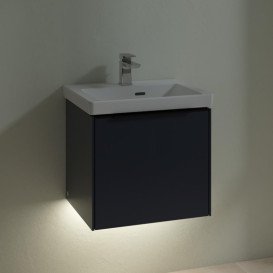 Тумба под раковину Villeroy & Boch Subway 3.0 47,3х42,9 см ДСП/алюминий морской синий/черный вулкан C580L1VQ