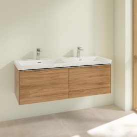 Тумба під раковину Villeroy & Boch Subway 3.0 127х42,9 см ДСП дуб канзасC56700RH