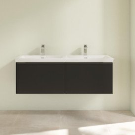 Тумба під раковину Villeroy & Boch Subway 3.0 127,2х42,9 см ДСП/алюміній вулкан чорний C56700VL