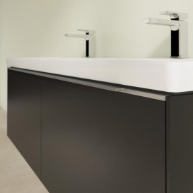 Тумба під раковину Villeroy & Boch Subway 3.0 127,2х42,9 см ДСП/алюміній вулкан чорний C56700VL