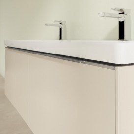 Тумба під раковину Villeroy & Boch Subway 3.0 127,2х42,9 см ДСП/алюміній сірий кашемир C56700VN