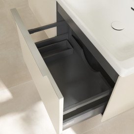 Тумба під раковину Villeroy & Boch Subway 3.0 127,2х42,9 см ДСП/алюміній сірий кашемир C56700VN