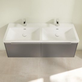 Тумба під раковину Villeroy & Boch Subway 3.0 127,2х42,9 см ДСП/алюміній графіт C56700VR