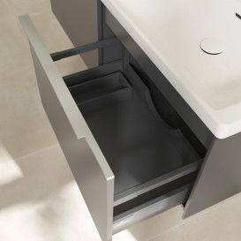 Тумба під раковину Villeroy & Boch Subway 3.0 127,2х42,9 см ДСП/алюміній графіт C56700VR