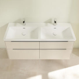 Тумба под раковину Villeroy & Boch Subway 3.0 127,2х57,6 см ДСП/алюминий серый кашемир C56800VN