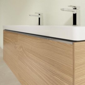 Тумба под раковину Villeroy & Boch Subway 3.0 127,2х42,9 см ДСП/алюминий дуб северный C60100VJ