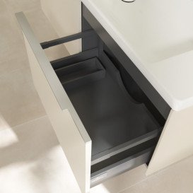 Тумба под раковину Villeroy & Boch Subway 3.0 127,2х42,9 см ДСП/алюминий серый кашемир C60100VN